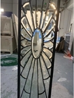 All Clear Bevel Decorative Glass Panel With Patina Caming For Entry Doors