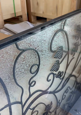 Custom Wrought Iron Door Glass Inserts | Decorative Glass for Wood & Fiberglass Doorsdoors