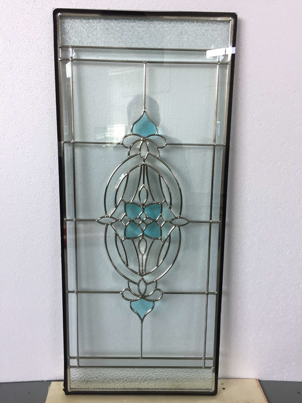 Decorative Flower Diamond Leaded Double  Triple Glazed Units Glass For Windows IGCC